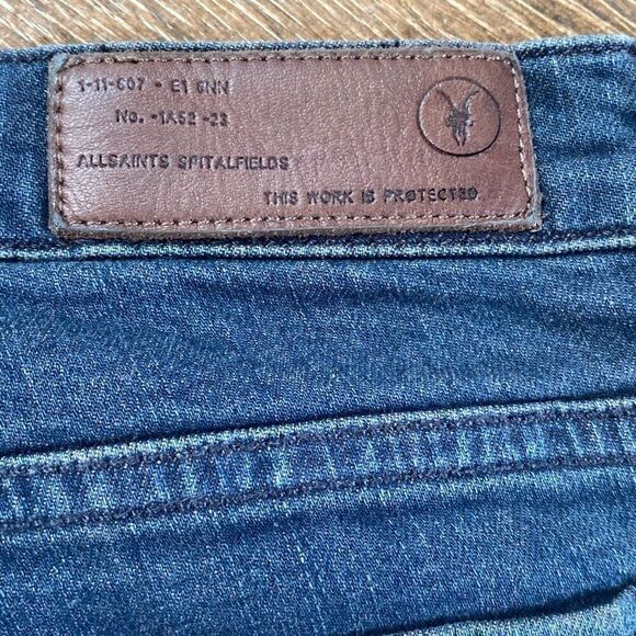 All Saints skinny jeans 28x32 dark gray blue wash - Picture 6 of 7